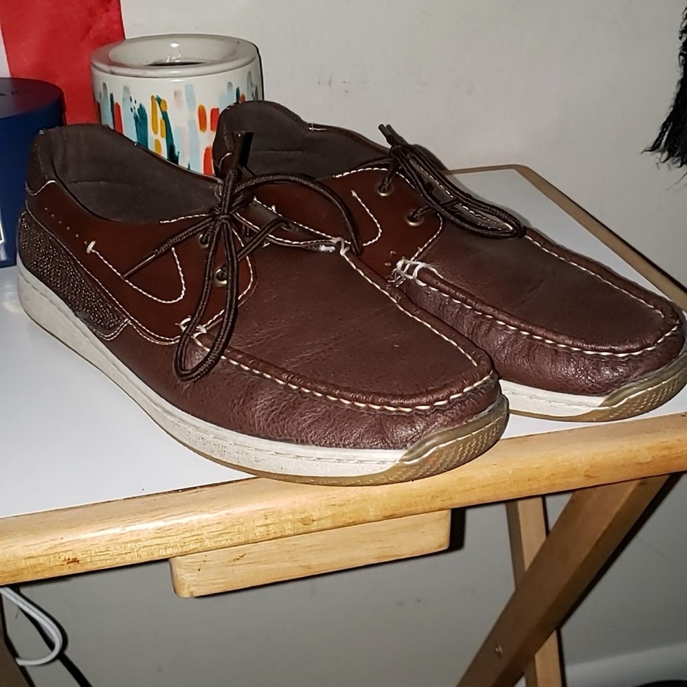Men's Brown Leather Boat Shoes
